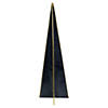 Northlight 15" Blue and Gold Triangular Christmas Tree Tabletop Decor Image 3
