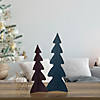 Northlight 15" Blue Triangular Christmas Tree with a Curved Design Tabletop Decor Image 1