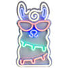 Northlight 15&quot; Groovy White Alpaca with Red Sunglasses LED Lighted Wall Sign Image 4