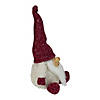 Northlight 15" Ivory and Red Chubby Smiling Gnome Plush Tabletop Christmas Figure Image 2
