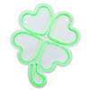 Northlight 15" led lighted neon style green shamrock st. patrick's day window silhouette Image 1