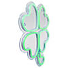 Northlight 15" led lighted neon style green shamrock st. patrick's day window silhouette Image 1