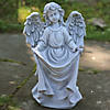 Northlight 16.5" Gray Angel Decorative Outdoor Garden Bird Feeder Statue Image 3