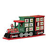 Northlight - 16.5" Red and Green Locomotive Train Advent Calendar Christmas Tabletop Decor Image 1