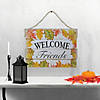Northlight 16" Autumn Leaves Welcome Friends Wooden Hanging Wall Sign Image 1