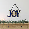 Northlight 16" Blue and Gold "JOY" Metal Christmas Wall Sign Image 1