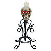 Northlight 16" Gothic Flameless Skull Halloween Candle Holder Image 1