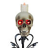 Northlight 16" Gothic Flameless Skull Halloween Candle Holder Image 1