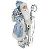 Northlight - 16" Ice Palace Standing Santa Claus Holding A Staff and Bag Christmas Figure Image 2