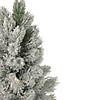 Northlight 16" LED Lighted Mini Frosted Pine Christmas Tree in Cement Base Image 3