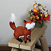 Northlight 16" Plush Sitting Fox Fall Tabletop Decor Image 2