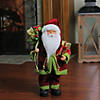 Northlight - 16" Red and Green Grand Imperial Santa Claus with Gift Bag Christmas Tabletop Figurine Image 2