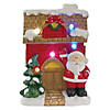 Northlight - 16" Red LED Lighted House with Santa Musical Christmas Tabletop Figurine Image 1