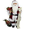Northlight 16" Red Traditional Standing Santa Claus Christmas Figure with Naughty or Nice List Image 1