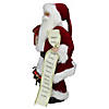 Northlight 16" Red Traditional Standing Santa Claus Christmas Figure with Naughty or Nice List Image 1