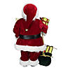 Northlight 16" Red Traditional Standing Santa Claus Christmas Figure with Naughty or Nice List Image 2