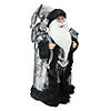 Northlight 16" Silver and Black Standing Santa Claus Christmas Figurine with Gifts Image 1