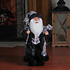 Northlight 16" Silver and Black Standing Santa Claus Christmas Figurine with Gifts Image 2