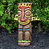 Northlight 16" Solar Lighted Polynesian Outdoor Garden Fire Tiki Statue Image 1