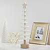 Northlight 16" White Wooden Snowflake Cutout Christmas Tree With a Star Table Top Decor Image 1