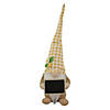 Northlight 16" yellow gingham plaid springtime gnome with chalkboard Image 1
