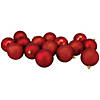 Northlight 16ct Red Shatterproof 4-Finish Christmas Ball Ornaments 3" (75mm) Image 1