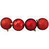 Northlight 16ct Red Shatterproof 4-Finish Christmas Ball Ornaments 3" (75mm) Image 2