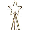 Northlight 17.5" LED Lighted B/O Gold Glittered Wire Christmas Cone Tree - Warm White Lights Image 2