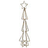 Northlight 17.5" LED Lighted B/O Gold Glittered Wire Christmas Cone Tree - Warm White Lights Image 4