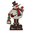 Northlight 17.5" LED Lighted Happy Holidays Snowman Christmas Welcome Sign Image 1
