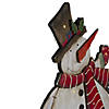 Northlight 17.5" LED Lighted Happy Holidays Snowman Christmas Welcome Sign Image 2