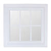 Northlight 17.5" White Mullions Windowpane Square Wall Mirror Image 1