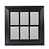 Northlight 17" Black Contemporary Square Windowpane Wall Mirror Image 1