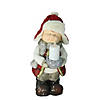 Northlight - 17" Boy in Winter Ski Hat Holding Candle Christmas Figurine Image 1