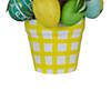 Northlight 17" colorful easter egg tree in yellow gingham pot Image 3