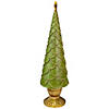 Northlight 17" Green Christmas Tree Cone on Pedestal with Star Topper Tabletop Decor Image 2