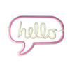 Northlight - 17" LED Pink and White "hello" Neon Sign Decoration Image 1