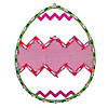 Northlight 17" Lighted Green with Pink Chevron Stripe Easter Egg Window Silhouette Image 1