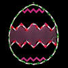 Northlight 17" Lighted Green with Pink Chevron Stripe Easter Egg Window Silhouette Image 1