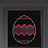 Northlight 17" Lighted Green with Pink Chevron Stripe Easter Egg Window Silhouette Image 2