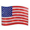 Northlight 17" Lighted Holographic Red  White and Blue American Flag Window Silhouette Decoration Image 1