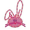 Northlight 17" Lighted Pink Bunny Head Easter Window Silhouette Decoration Image 1