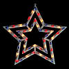 Northlight 17" Lighted Red  White and Blue Patriotic Star Window Silhouette Decoration Image 1