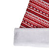Northlight 17" Red and White Nordic Striped Santa Hat With Pom Pom Image 2
