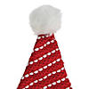 Northlight 17" Red and White Striped Santa Hat With Pom Pom Image 2