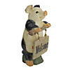 Northlight 17" Standing Pig with Welcome Sign Outdoor Garden Statue Image 1