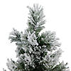 Northlight 18" Flocked Pine Medium Artificial Christmas Tree in Burlap Base - Unlit Image 1