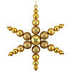 Northlight 18" Gold 3-Finish Snowflake Shatterproof Commercial Christmas Ornament Image 1