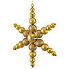 Northlight 18" Gold 3-Finish Snowflake Shatterproof Commercial Christmas Ornament Image 1