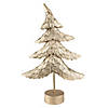 Northlight 18" Layered Bronze Tree with Wood Base Christmas Decoration Image 1